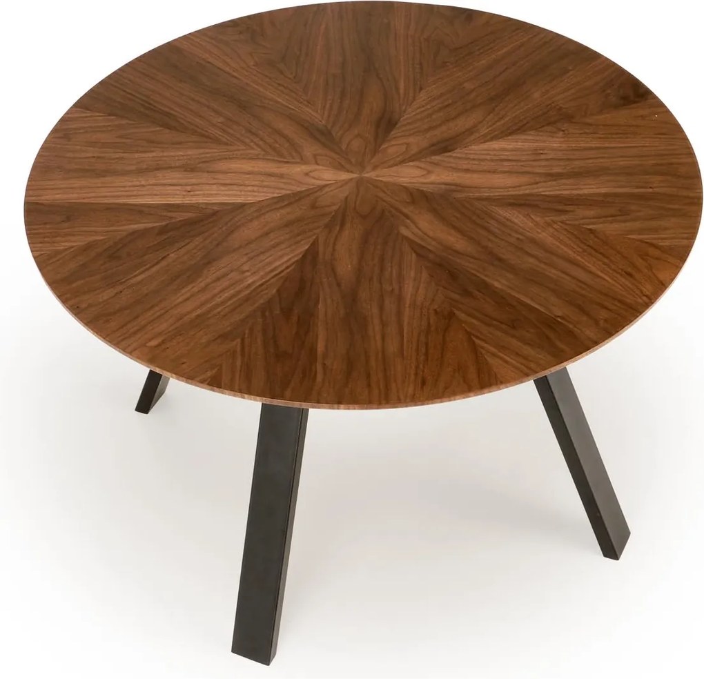Okrągły stół z orzechowym blatem Danilo Halmar
