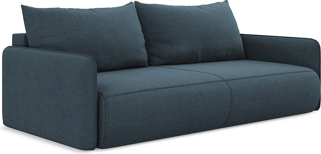 Kanapa 3-osobowa z funkcją spania - z tkaniny strukturalnej - jeans - NANEA