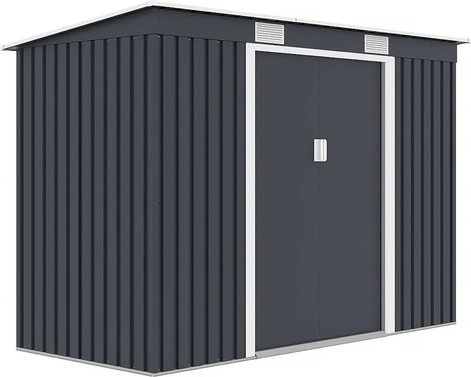 Metalowa szopa ogrodowa jednospadowa "Austin" - 3,14 m2 - Szary
