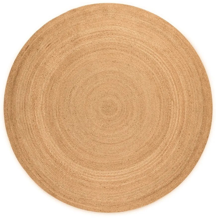 Okrągły dywan z juty dwustronny w naturalnym kolorze ø 140 cm Braided – Hanse Home