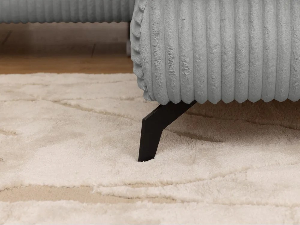 Jasnoszary sztruksowy narożnik (prawostronny/w kształcie litery L) Marbeya – Ropez