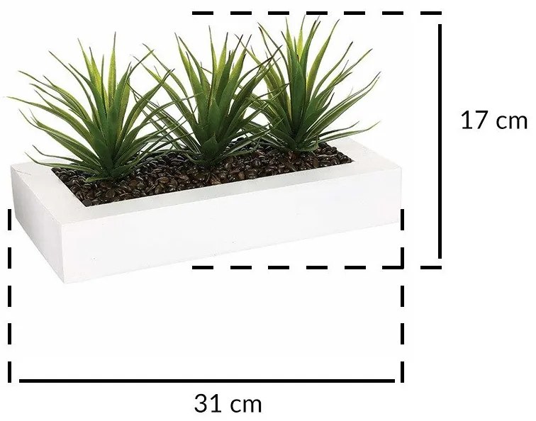 Sztuczne kwiaty w doniczce, aloes