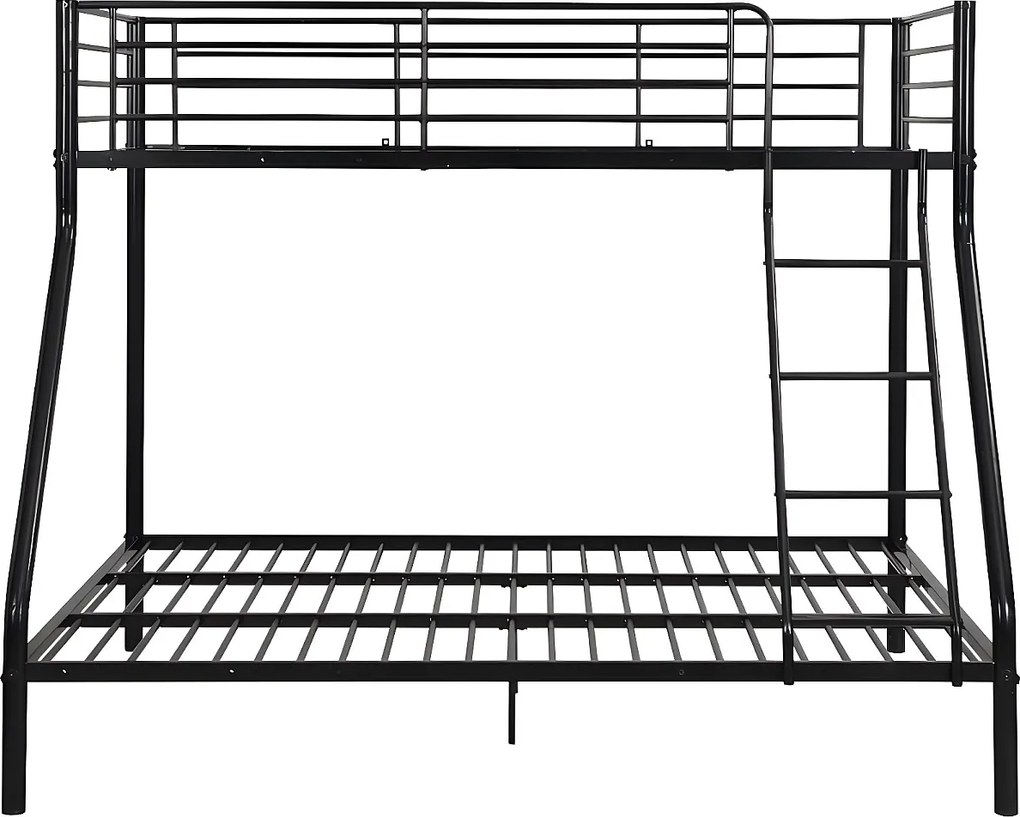 Łóżko piętrowe ELEVATIO IV - 90 i 140 × 190 cm - Stal - Czarny