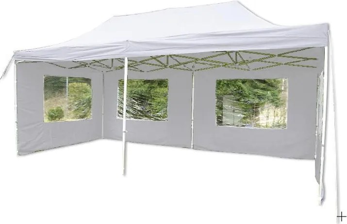 Pawilon ogrodowy rozkładany 3 x 6 m - biały