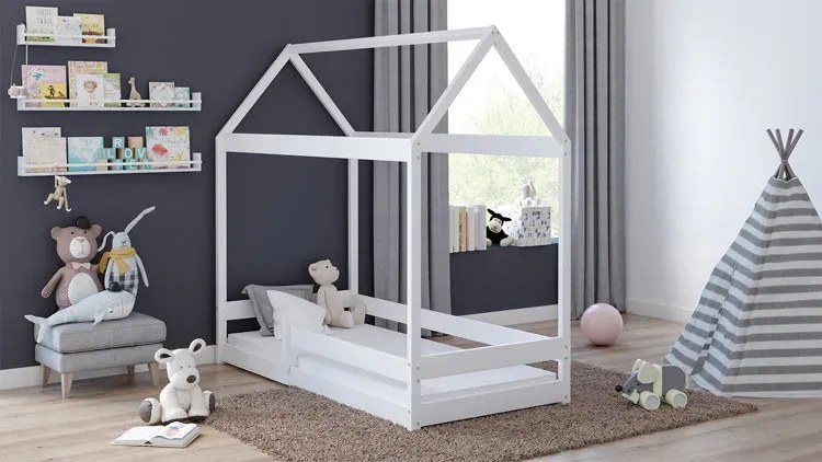 Białe łóżko dla dziecka w stylu skandynawskim 180x90 cm Z1-Z83
