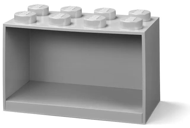 Dziecięca szara półka ścienna LEGO® Brick 8