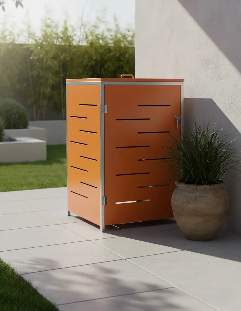 Pomarańczowa nowoczesna obudowa kosza na śmieci S9-Z92