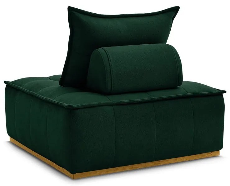 Ciemnozielony fotel z tkaniny szenilowej Elisa – Bobochic Paris