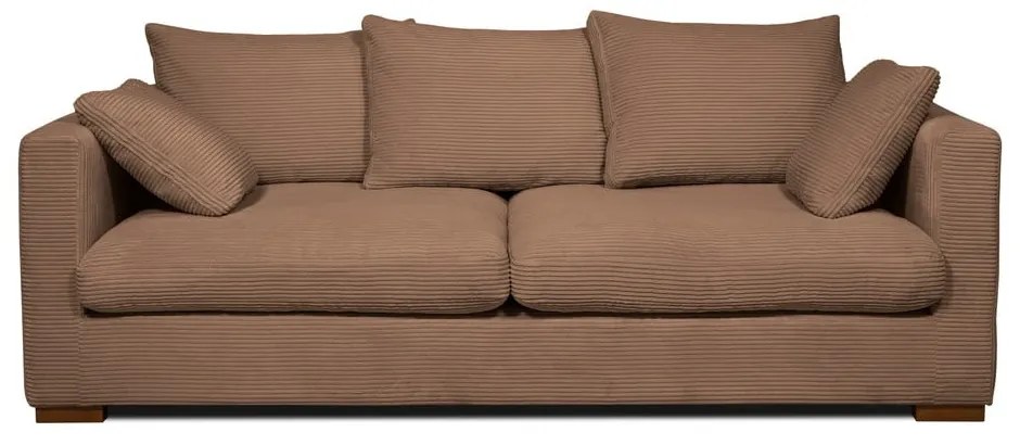 Jasnobrązowa sztruksowa sofa 220 cm Comfy – Scandic