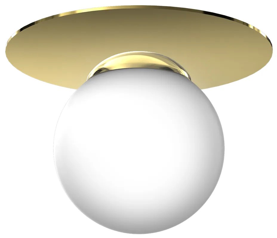Lampa sufitowa PLATO 1xE14, pojedyncza, kula 17 cm, złota