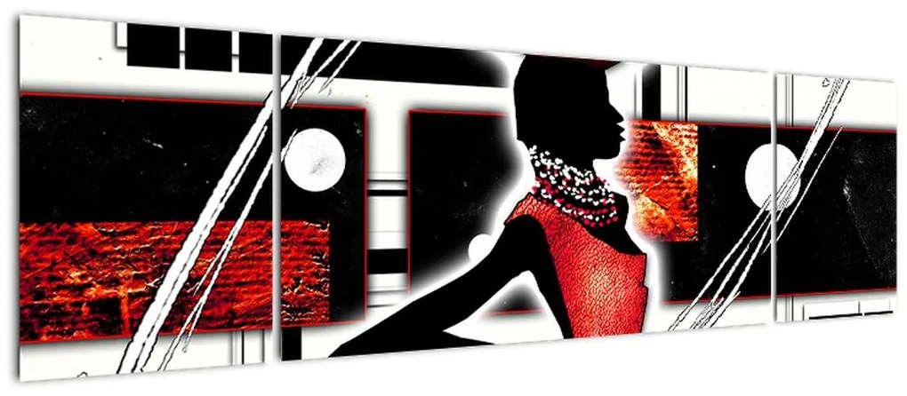 Obraz obrazu starożytnej damy (170x50 cm)