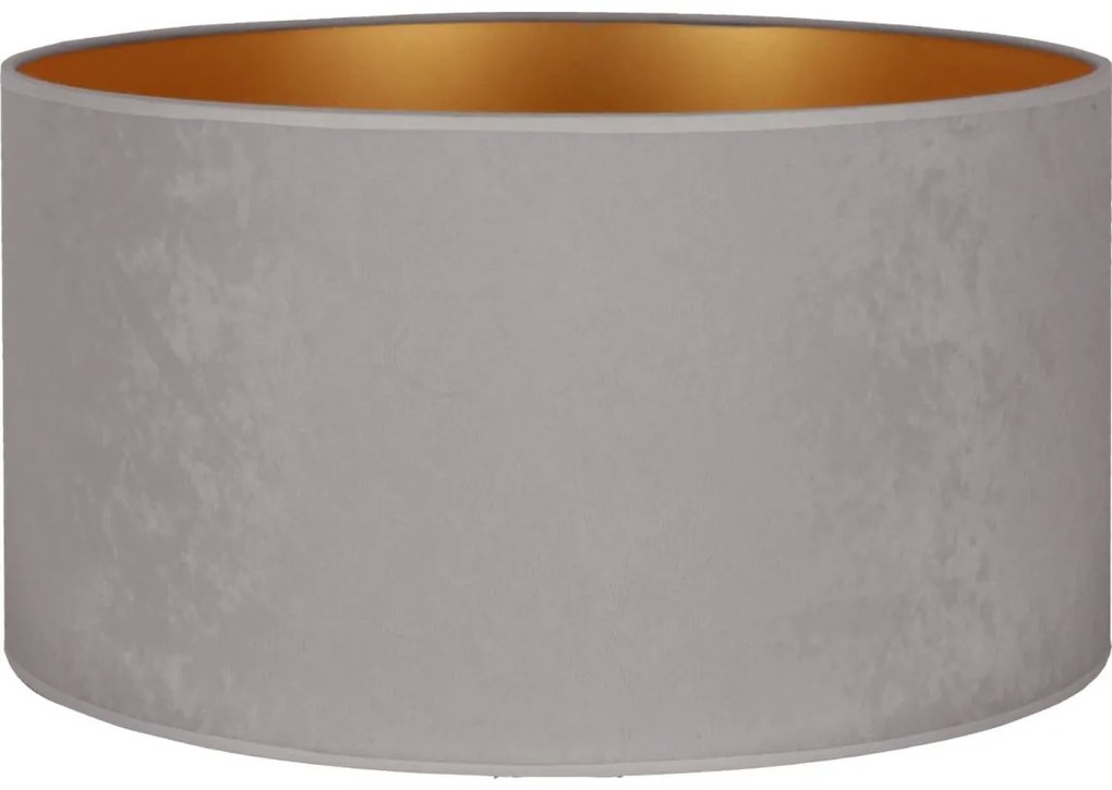 Duolla - Uniwersalny klosz VELVET E27 pr. 35 cm szary/złoty