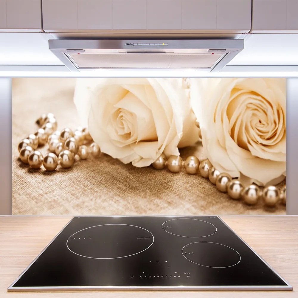 Panel Szklany do Kuchni Bukiet Czerwonych Róż