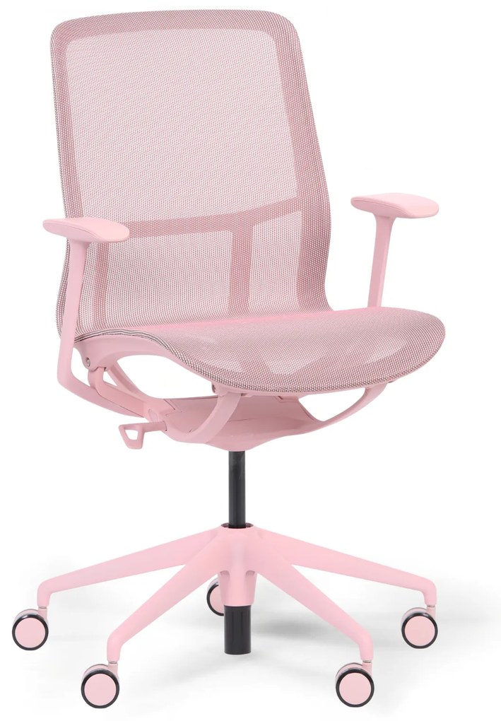 Krzesło biurowe ELVI, różowy