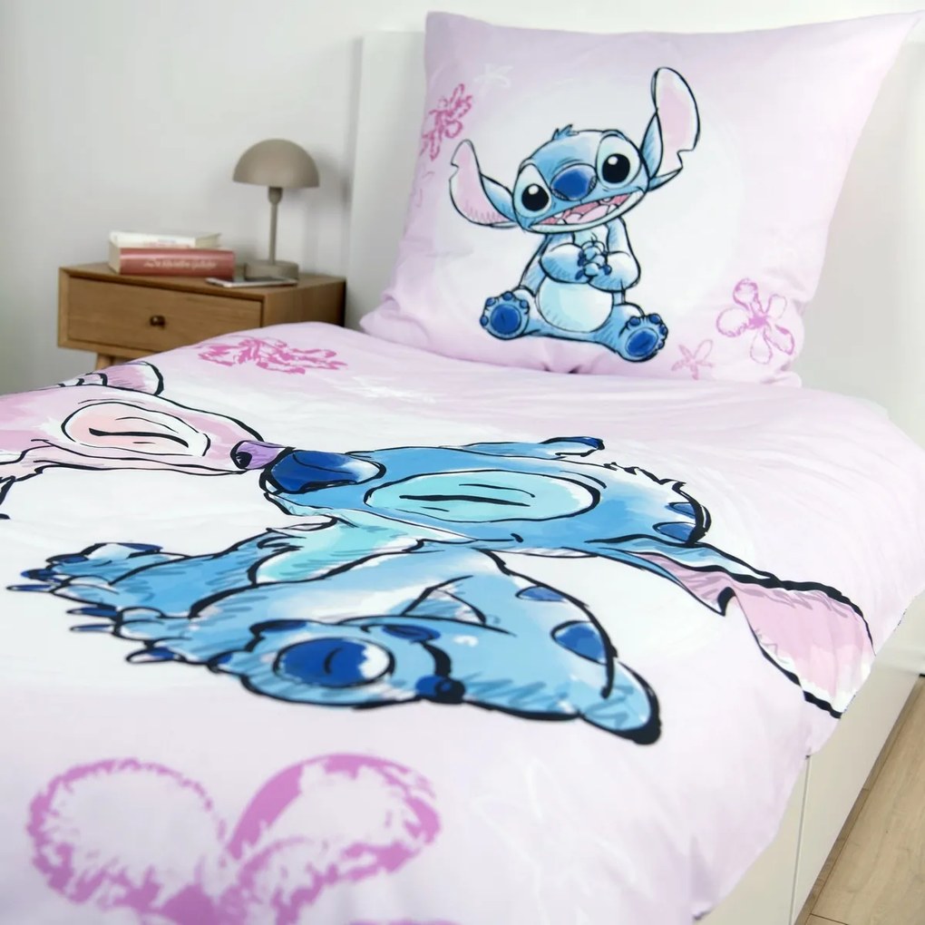 Herding Pościel flanelowa Stitch, 135 x 200 cm, 80 x 80 cm