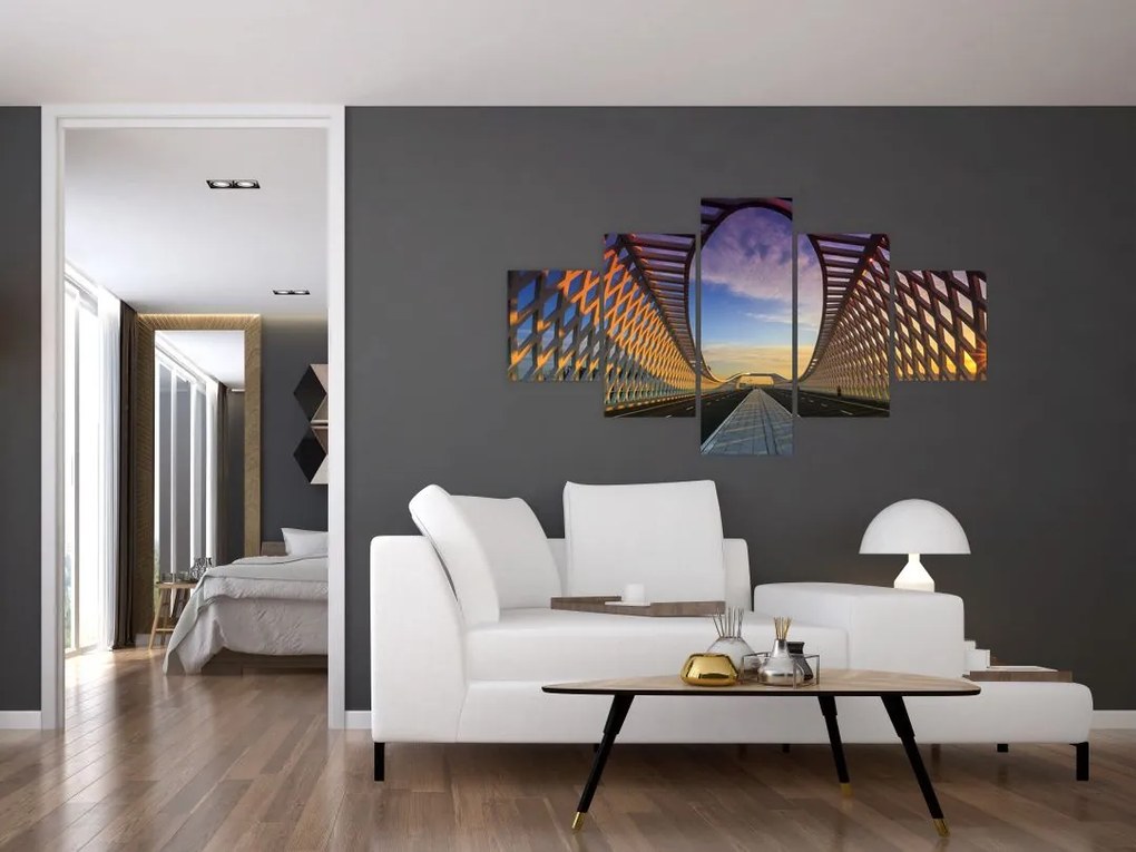 Obraz nowoczesnej architektury mostowej (125x70 cm)