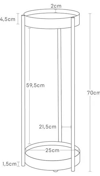 Metalowy kwietnik (wysokość 70 cm) Tower – YAMAZAKI