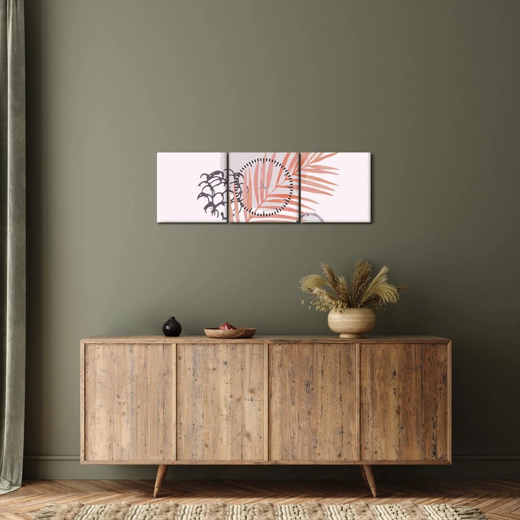 Obraz - Fioletowy minimalizm N⁰3 (z zegarem) (90x30 cm)