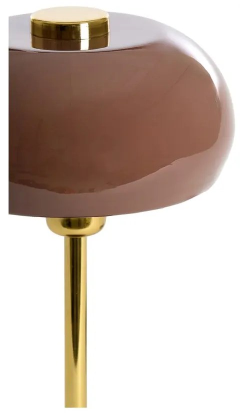 Brązowa lampa stołowa z metalowym kloszem (wysokość 34 cm) Surin – Light &amp; Living