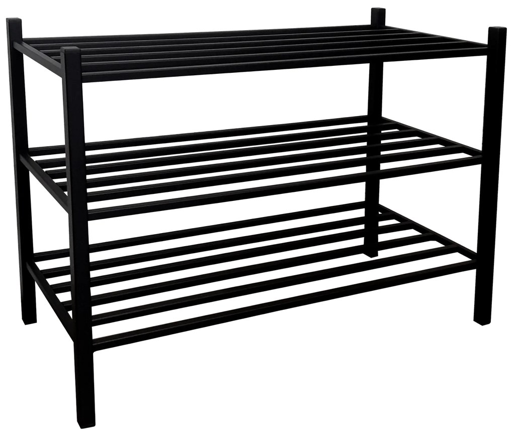 Szafka  na buty DUO Regał Półka stelaż czarny