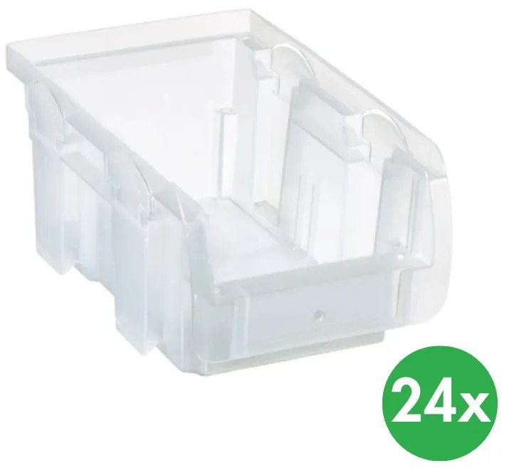 Plastikowy pojemniki COMPACT, 102 x 160 x 75 mm, przezroczysty