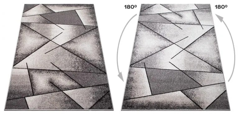 Dywan nowoczesny Perlage Wielokąty beżowo-szary 200 cm x 300 cm
