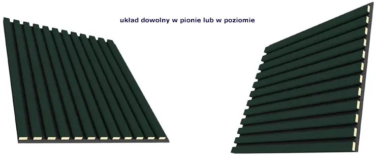 Panele akustyczne 6 szt. butelkowa zieleń S5-N43