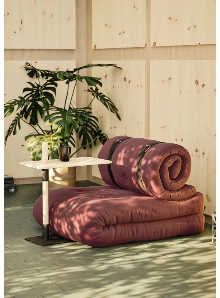Rozkładany fotel z lnianym obiciem Karup Design Buckle Up Linen