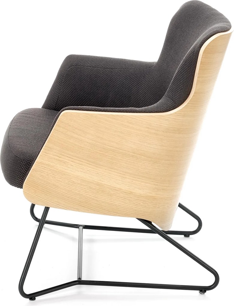 Nowoczesny fotel wypoczynkowy z oparciem ze sklejki Chillout