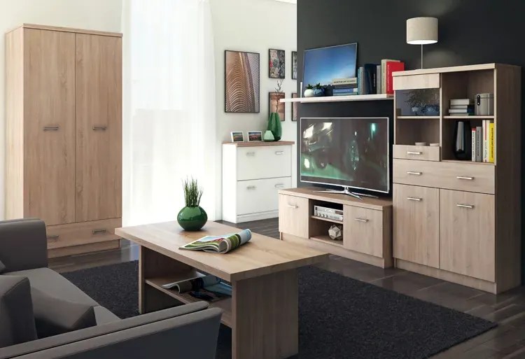 Wysoka witryna dąb sonoma T9-H24