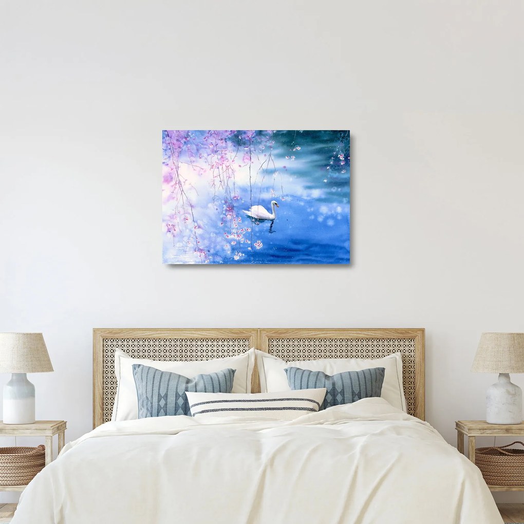 Obraz na szkle - Magiczne jezioro (70x50 cm)