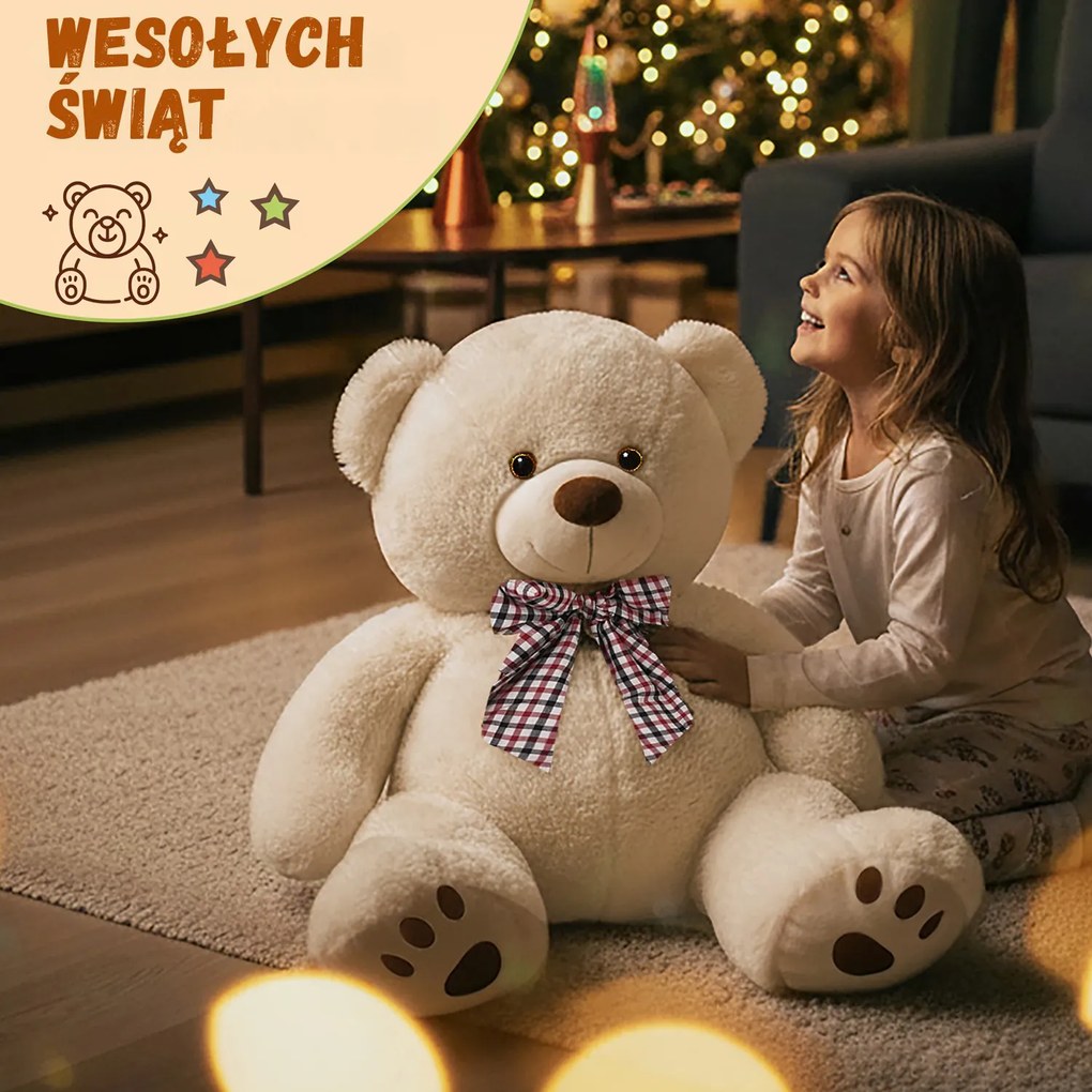 Duży pluszowy miś BENY, 100cm, kremowa Monzana