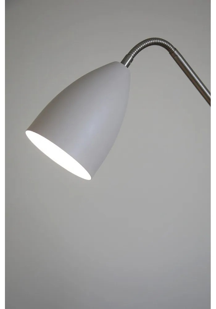 Beżowa lampa stojąca LED ze ściemniaczem z metalowym kloszem (wysokość 140 cm) Patro – Markslöjd