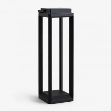 Bezprzewodowa Zewnętrzna Lampa Stołowa Solarna Led Nualla Czarna & ↑50 Cm - Sklum