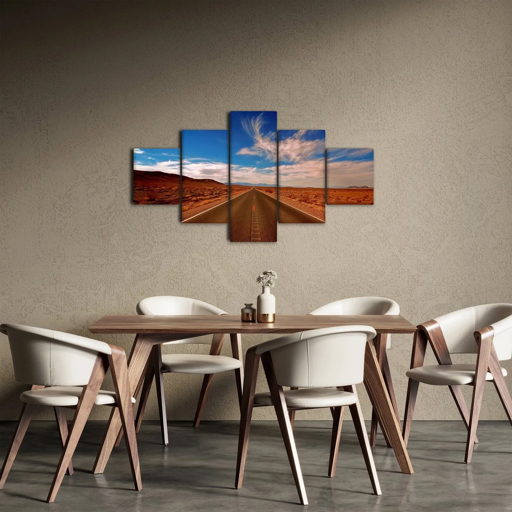 Obraz długiej drogi (125x70 cm)