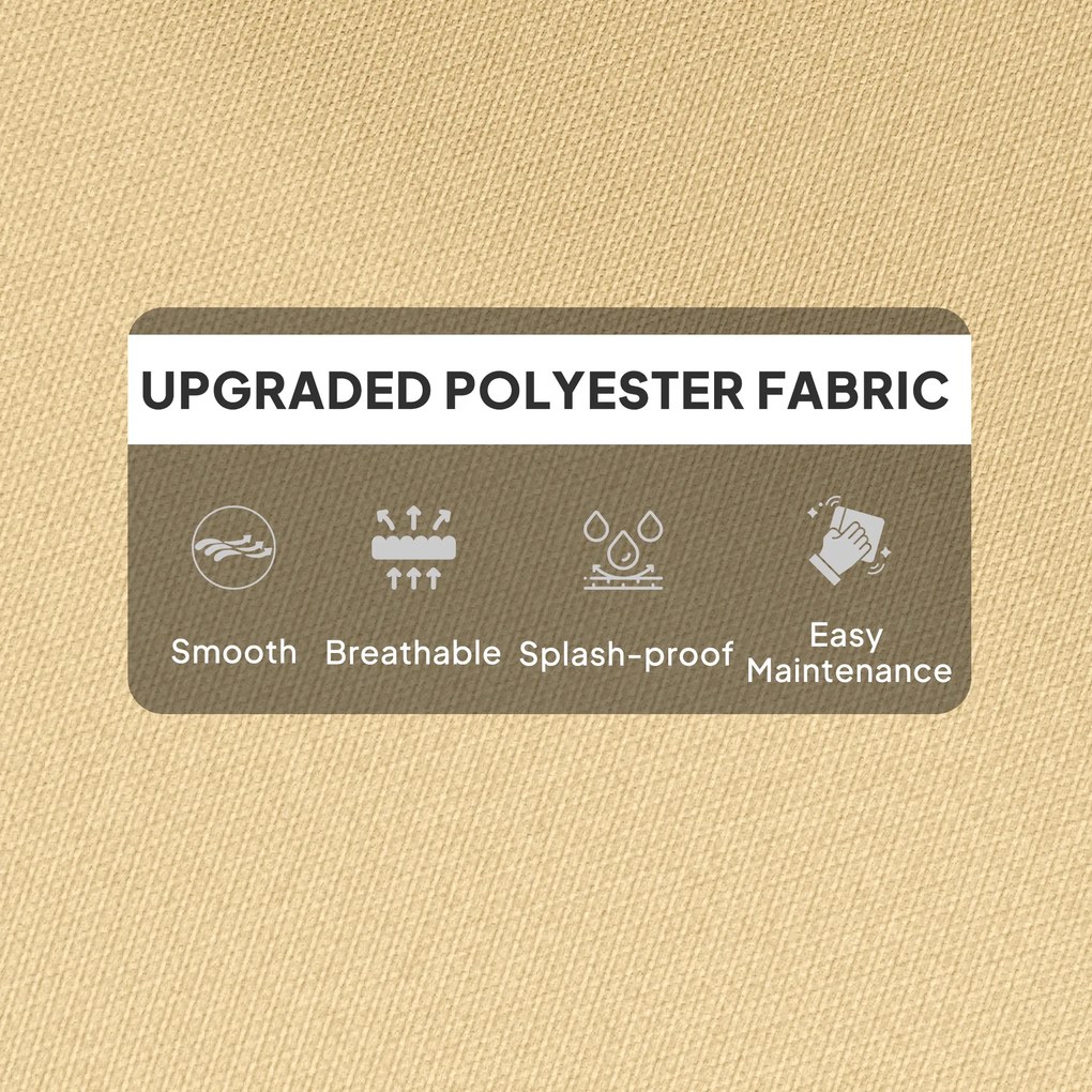 Outsunny Poduszka na Siedzisko, Gruba Poduszka Polstrowana do Mebli, z Oparciem, na Krzesło Huśtawkowe, Do Użycia Wewnątrz i na Zewnątrz, Beżowa