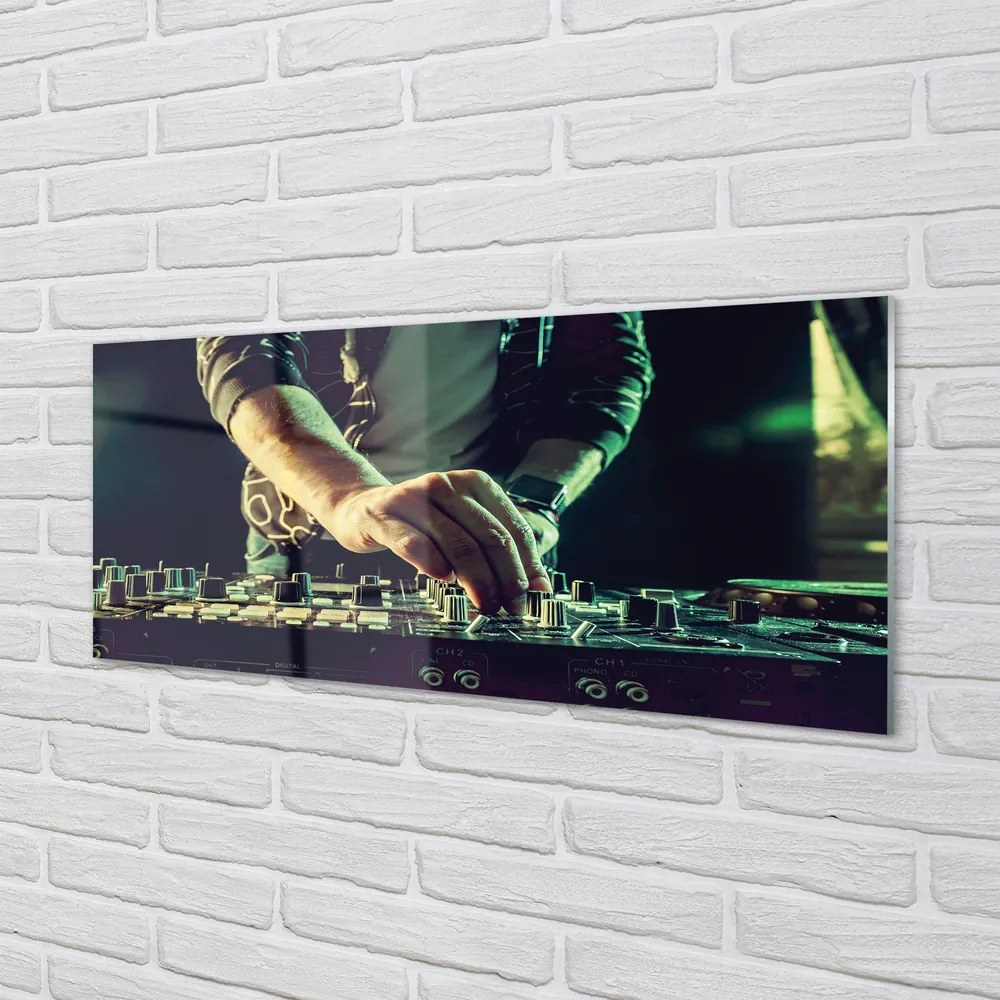 Szklany Panel Konsola DJ słuchawki