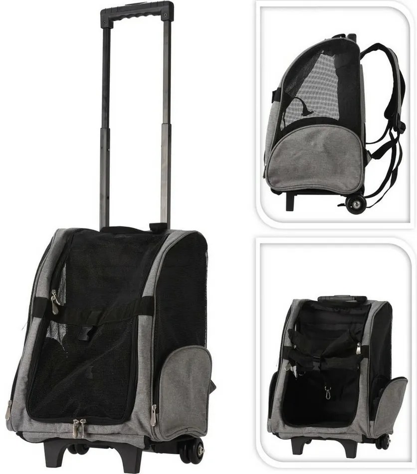 Torba na kółkach dla psów, szary