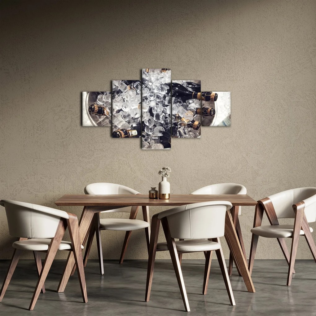 Obraz - szampan w lodzie (125x70 cm)