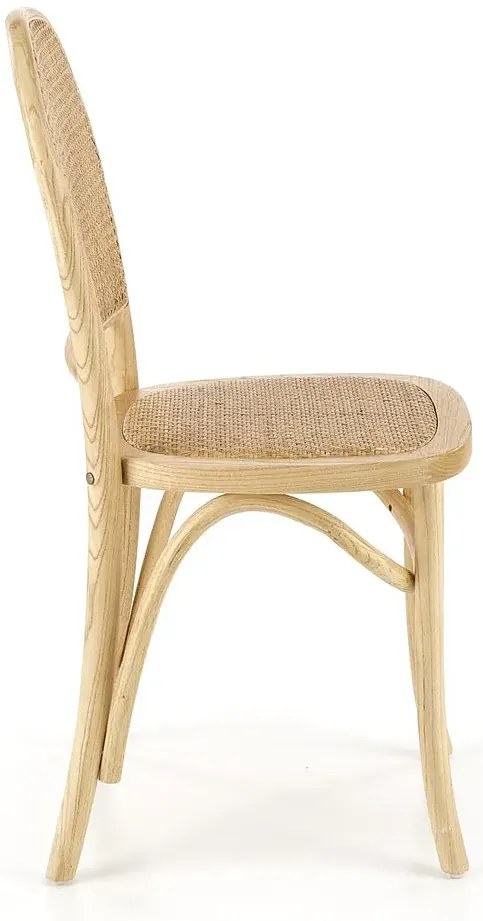Rattanowe krzesło drewniane w stylu boho R8-P98