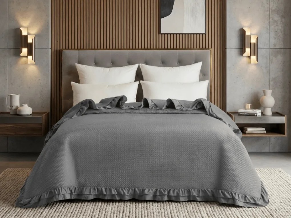 Narzuta na łóżko MONTEGO, szara Rozmiar: 170 x 210 cm
