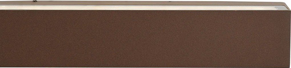 Przemysłowy kinkiet zewnętrzny rdzawobrązowy 38 cm z LED IP65 - Hannah