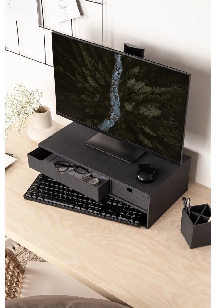 Kartonowy organizer na dokumenty z szufladką Ted Canvas Paper Laminate – Bigso
