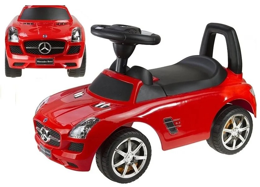 Jeździk mercedes-benz z kierownicą czerwony