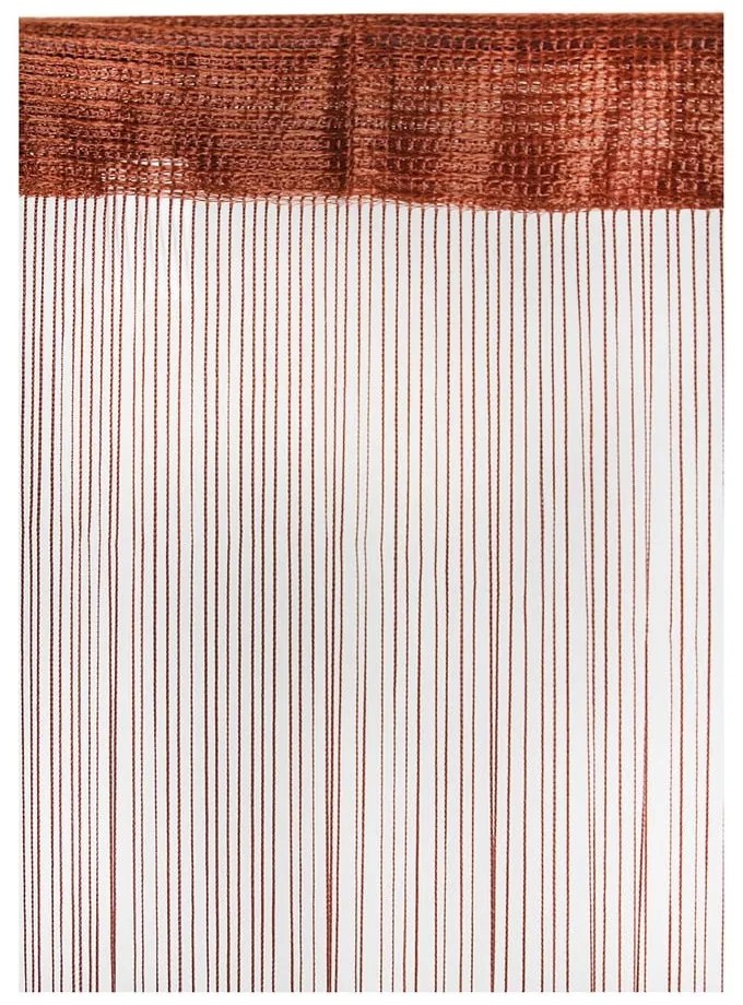 Firanka w kolorze miedzi 140x285 cm String – Mendola Fabrics