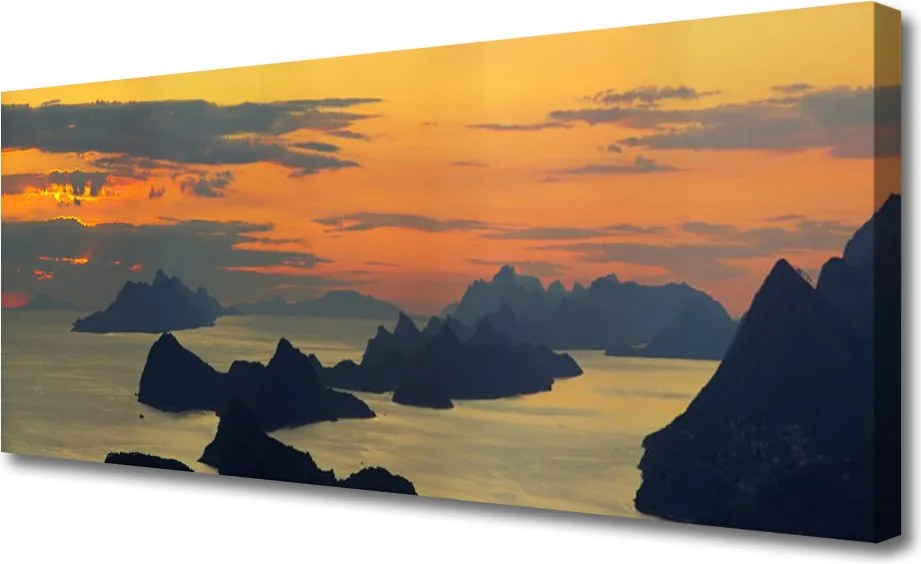 Obraz canvas Wybrzeże u Podnóża Gór