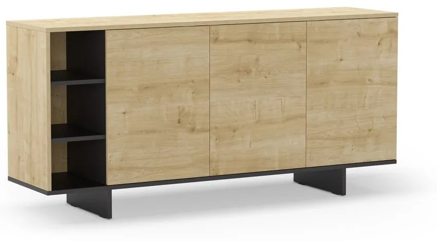 Niska komoda w dekorze dębu 170x80 cm Cequoia – Marckeric