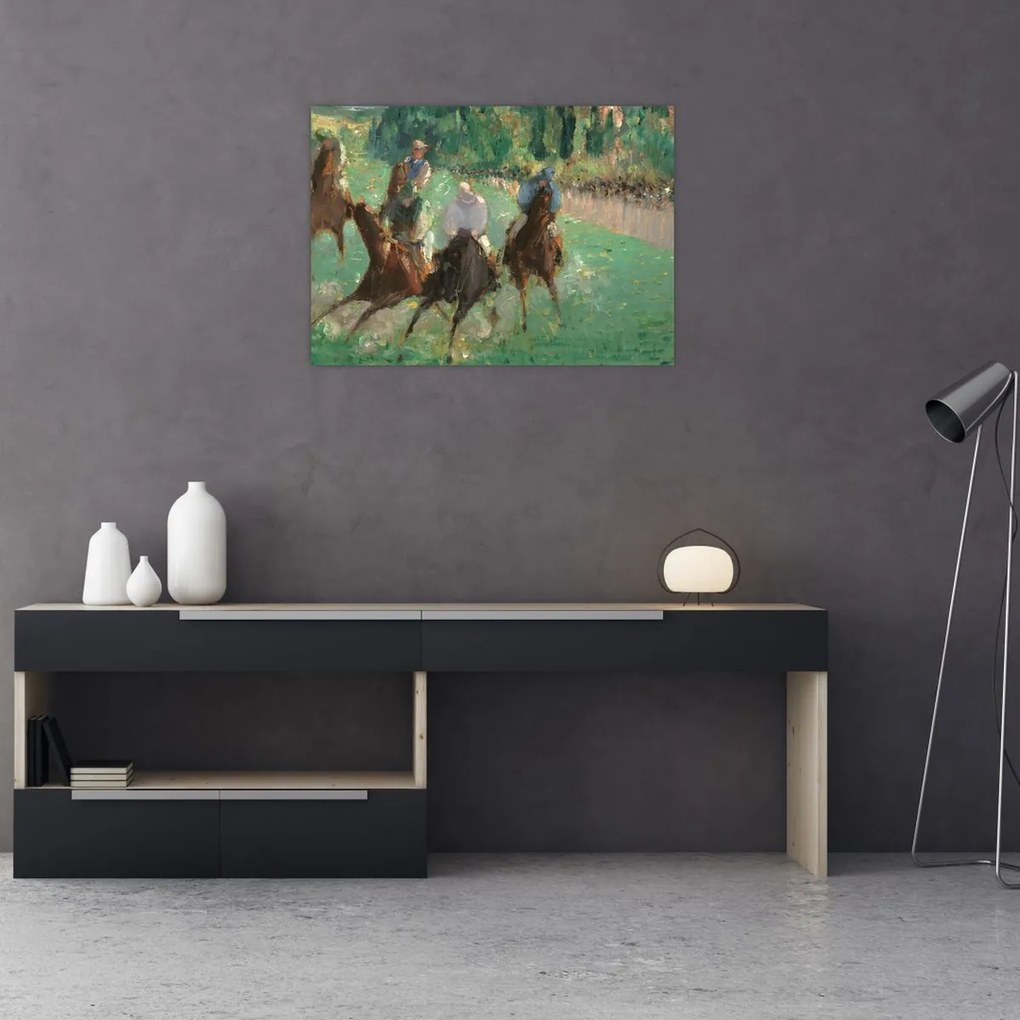 Obraz na szkle - Edouard Manet, At the Races, reprodukcje (70x50 cm)