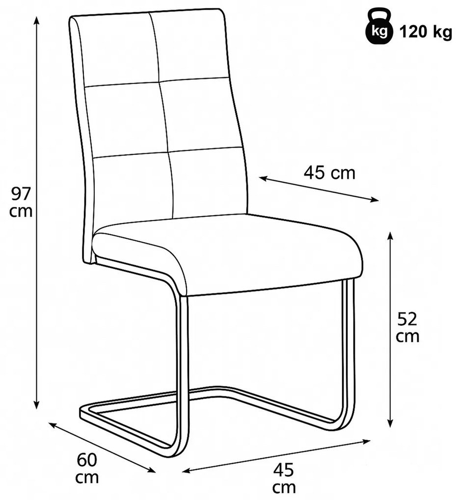 Zestaw krzeseł do jadalni Vintage DCL-D1275 GREY4,4 szt.