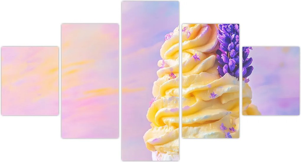 Obraz - Lody z lawendą (125x70 cm)